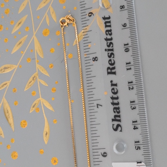 Box Chain 14 K Gold Necklace - Picture 9 of 9